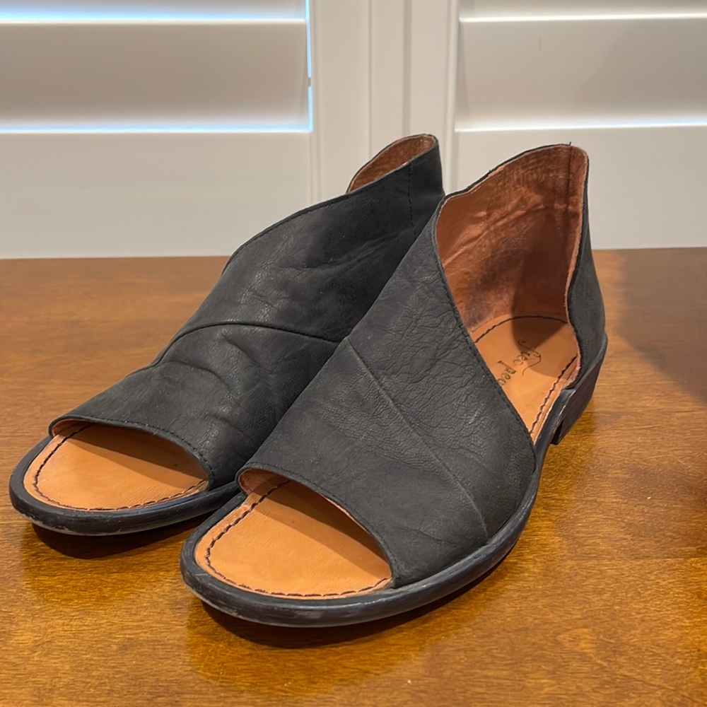 Free People Brown Leather Anke Boots